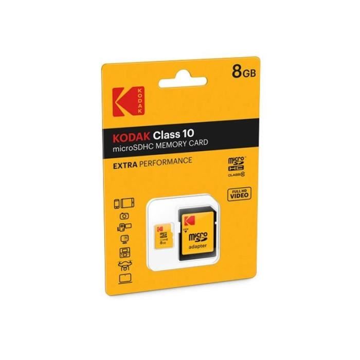 KODAK Carte Mémoire Micro SDHC 8 Go - vue 4