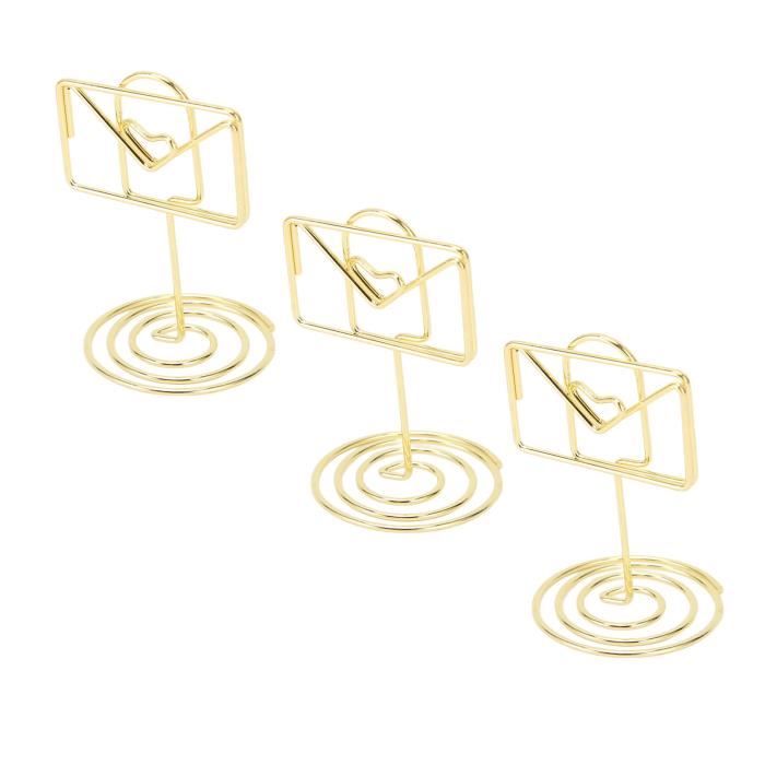 Lot de 20 supports dorés pour numéro de table, marque-place, photos, décoration de table, présentoir de mariage Lot de 20 supports dorés pour numéro de table, marque-place, photos, décoration de table, présentoir de mariage