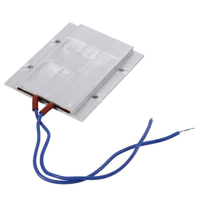 Élément Chauffant PTC 12V AC/DC - Coque Aluminium, Cœur Céramique - Température De Surface 110°C ±10 - Puissance 3-10W - Pour Chauffage Miniature, Yaourtière, Etc.