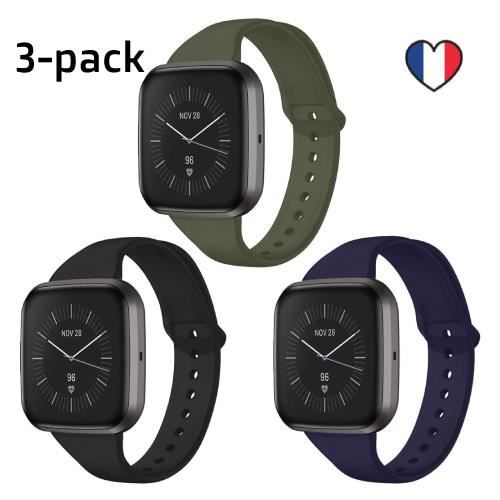 Yisica Métal Bracelets Compatible pour Fitbit Versa 2 / Fitbit Versa/Versa Lite Femme Homme Acier Inoxydable Réglable S/L Bracelet de Remplacement avec Fitbit Versa 2 / Versa 