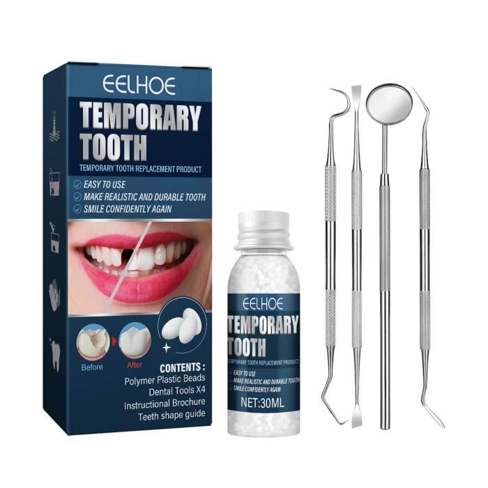 Kit de réparation dentaire temporaire - Combler les dents manquantes ou  cassées et les lacunes - Solution de dents artificielles