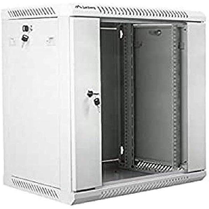 Étagère 12U – LANBERG – WF01-6412-10S – Rack monté sur le mur – Couleur gris – Poids 20.08 kg