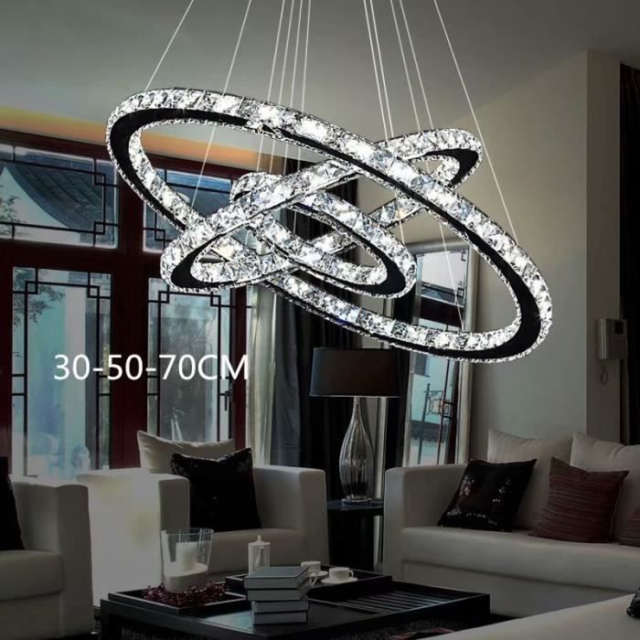 YXN Lustre en Cristal Design élégant Hauteur Lustre Plafonnier en ...
