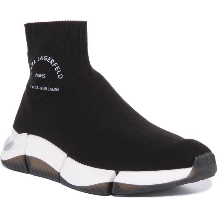 Baskets Karl Lagerfeld Quadro Maison en tricot pour hommes Noir Taille 42 Noir Cdiscount Chaussures