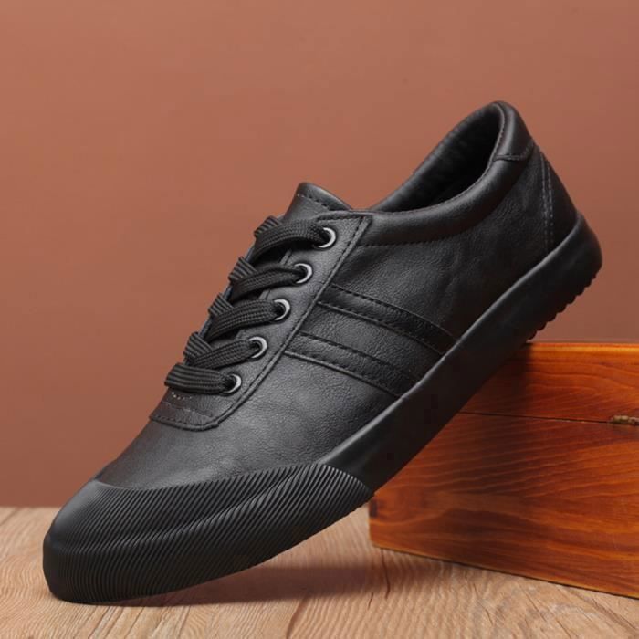 Basket noir homme discount cuir