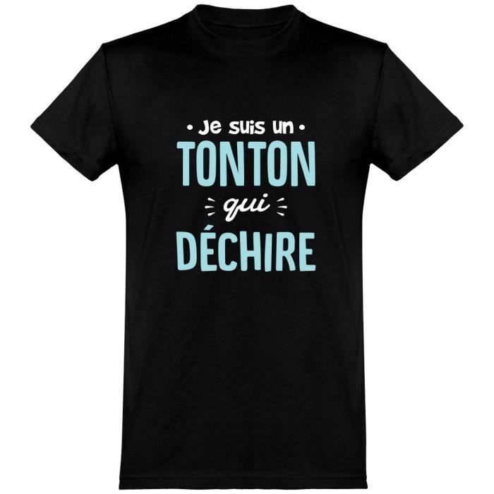 Tee shirt homme humour, Cadeau imprimé en France, 100% coton, 185gr