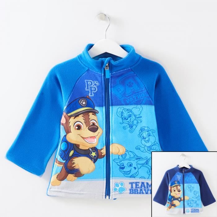 Veste polaire bleu Pat patrouille Bleu Cdiscount Pret a Porter