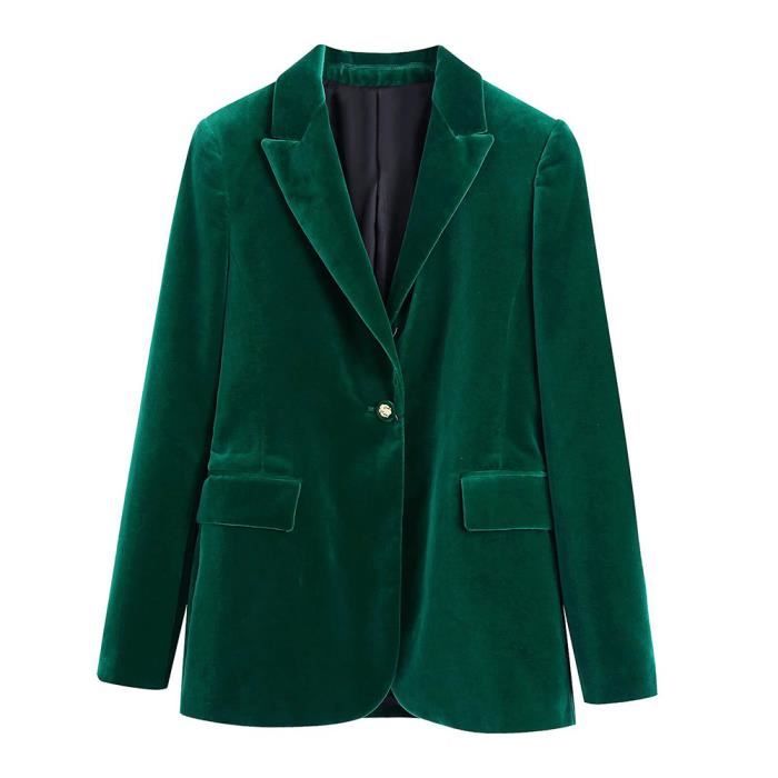 Manteau velours vert 2025