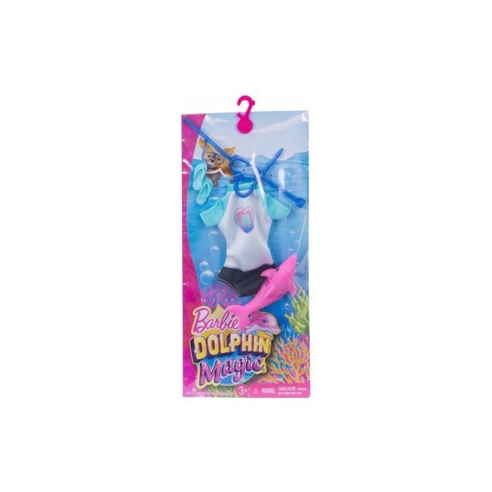 Habit Barbie Tenue de plongee Avec Masque Et Tuba Et Dauphin Tenue Plage Poupee et Mini Poupee Cdiscount Jeux Jouets