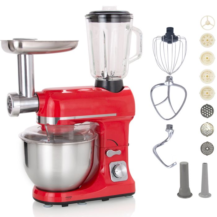 Robot Multifonctions 5l 1000w Rouge Avec Hachoir Et Blender 1 5l En Verre Robimix Rouge Achat Vente Robot De Cuisine Cdiscount