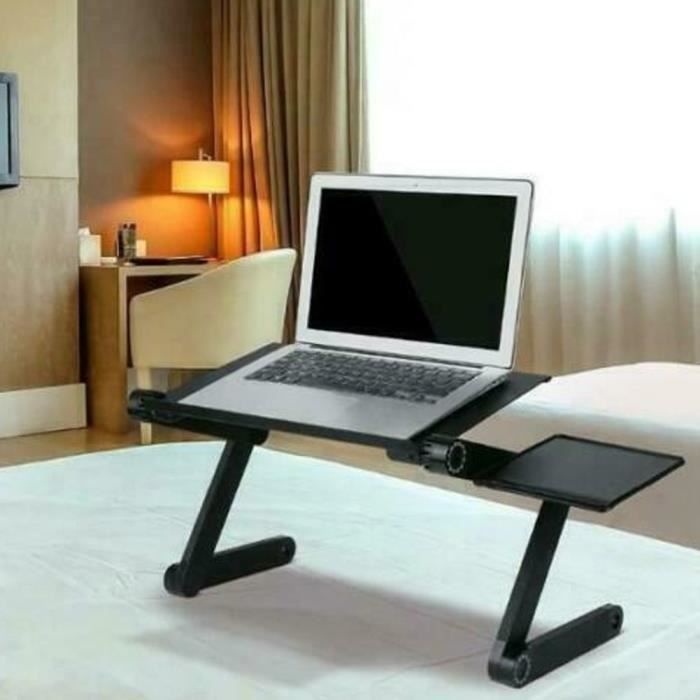 Table pliante pour ordinateur portable Avec deux ventilateurs