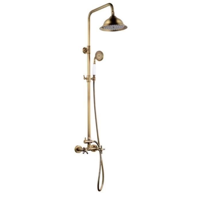 ROUSSEAU Colonne de douche avec robinet mélangeur Retro - Vieux-bronze