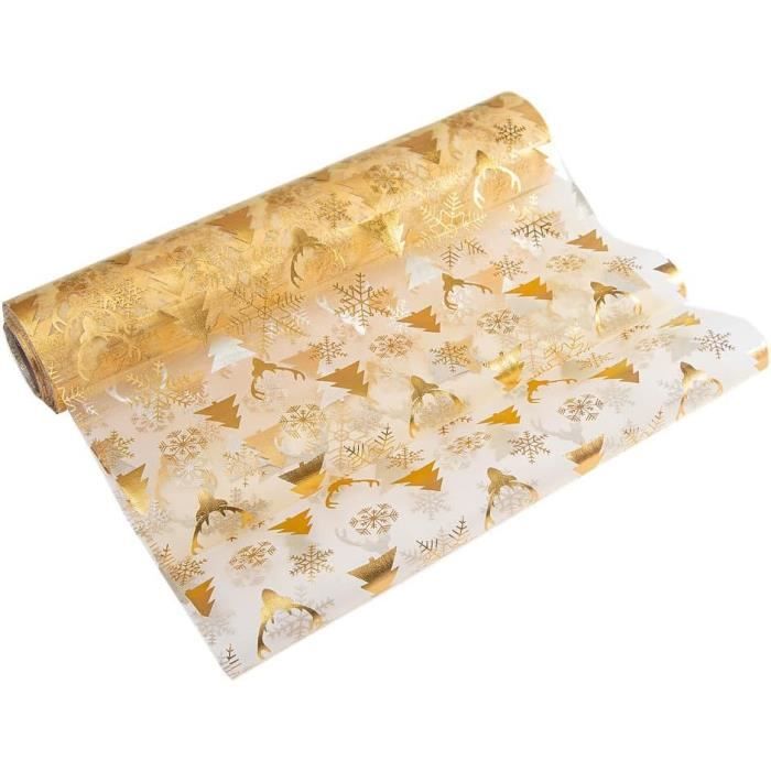 Chemin De Table Doré Or Brillant Chemin De Table Réutilisable Decoration Noel Pour Anniversaire