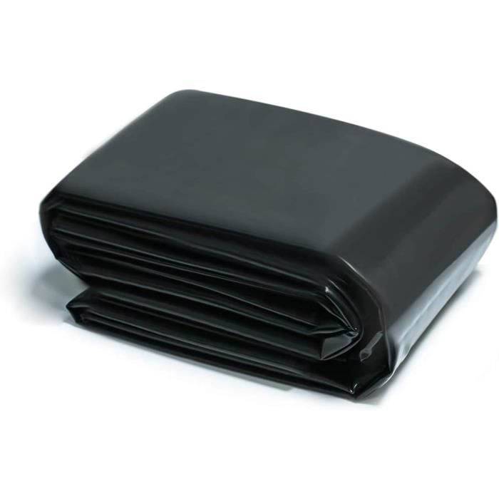 Bâche Étang HDPE 0.2mm - 1x2m Étanche Renforcée Noir