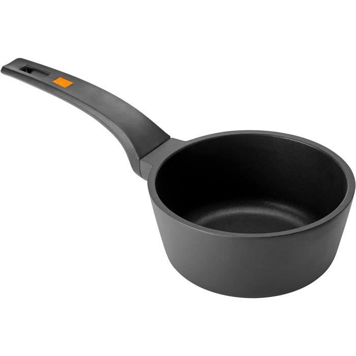 BRA Prior - Bistecchiera grill, in alluminio pressofuso con rivestimento antiaderente Teflon Classic Con righe 22 cm nero : Bra