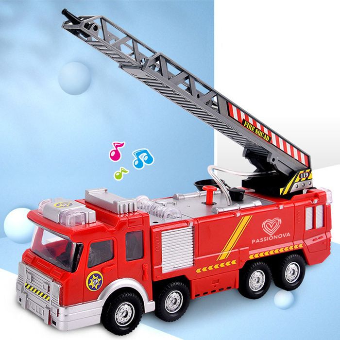 Meilleurs prix pour TD® Jouets électriques Ensemble de voitures universelles pour enfants,modèle de camion pompiers à jet d'eau lumineux,jouets pour