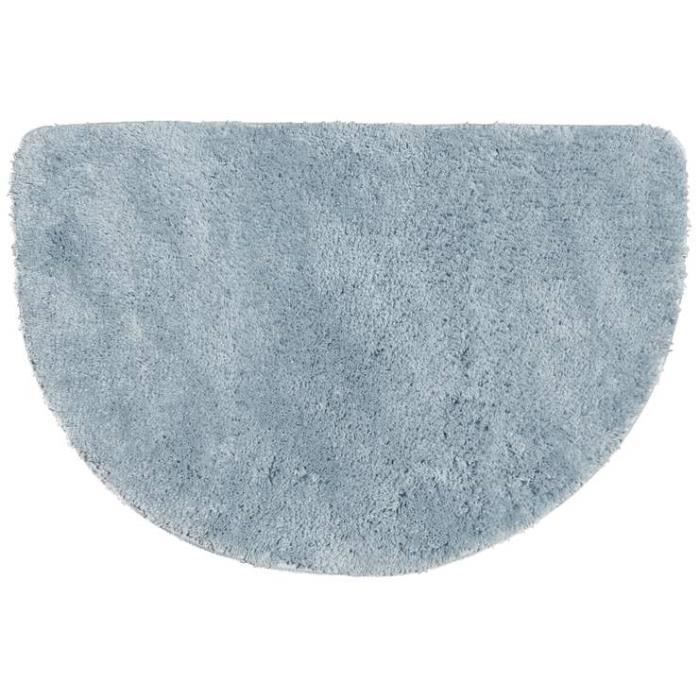 Tapis De Bain Microfibre Antiderapant Demi Lune Gris Achat