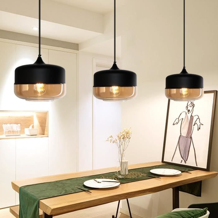 3Pièces Industriel Suspension En Métal, Luminaire Rétro Suspendue