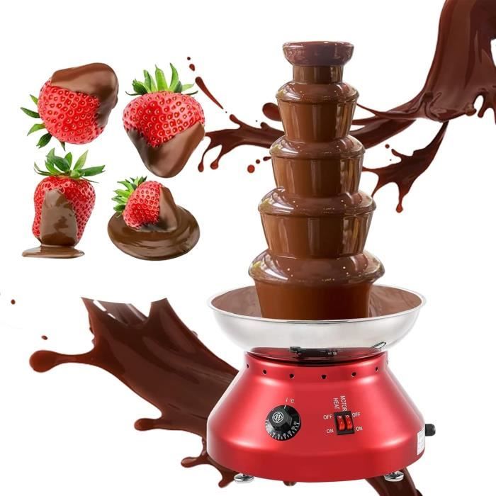 Fontaine à Chocolat 3 Niveaux Rouge - 70W - Heat & Eat - Neuf (parfait Pour Fêtes)