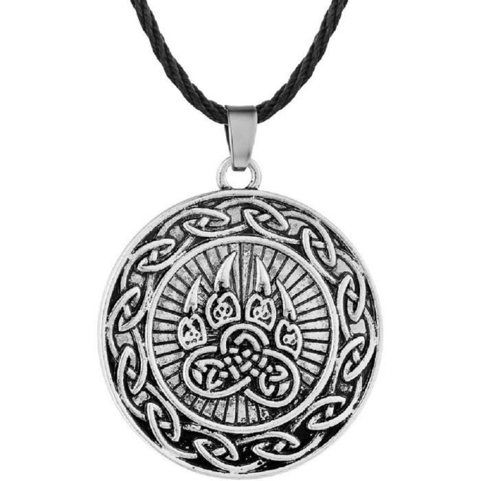 Pendentif Tête De Loup Collier Loup Viking Pour Homme En Acier