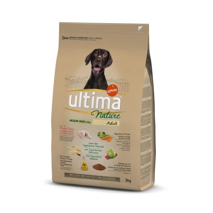 ULTIMA Nature Adulte Medium-Maxi Agneau -Maxi-Poulet 3kg