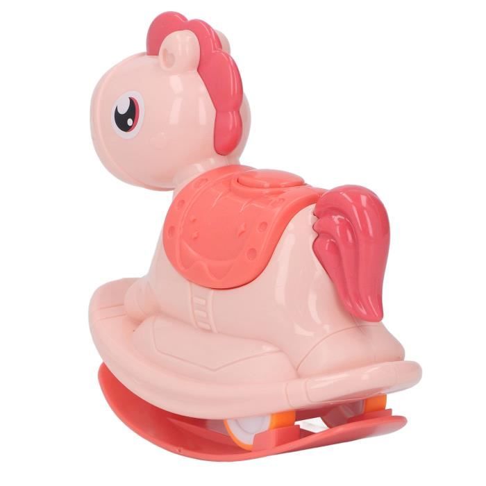 Cheval Bascule VGEBY Rose Jouet pour Enfant de Plus de 18