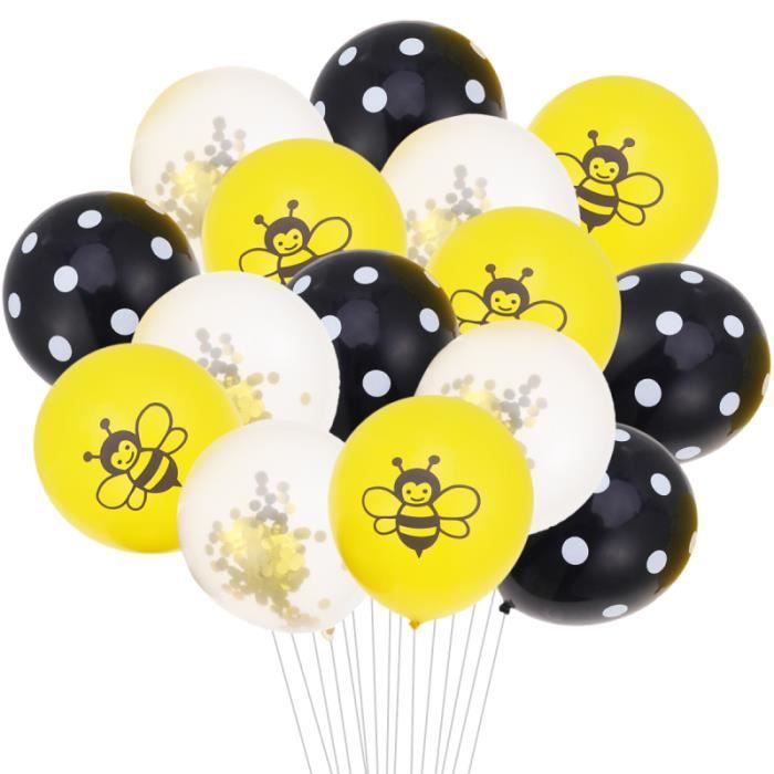 Lot de 162 décorations de fête « Happy Bee Day » - Fournitures de fête - Fournitures de fête prénatale - Vaisselle sur le thème des abeilles - Ballons pour enfants Lot de 162 décorations de fête « Happy Bee Day » - Fournitures de fête - Fournitures de fête prénatale - Vaisselle sur le thème des abeilles - Ballons pour enfants