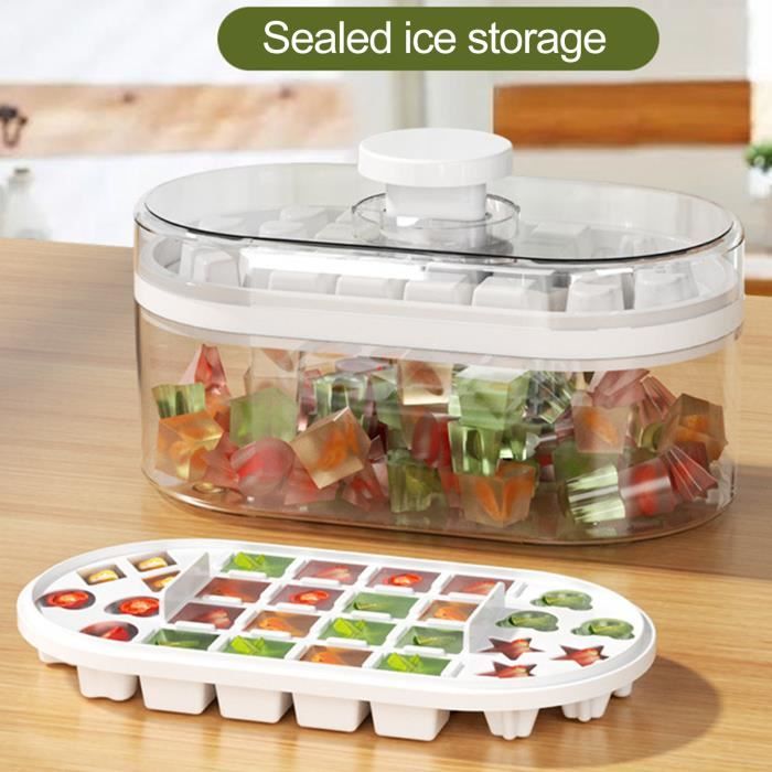Moules à Glaçons Géants En Silicone - 2 Bacs De 6 Cubes 5x5 Cm, Sans BPA, Avec Couvercles