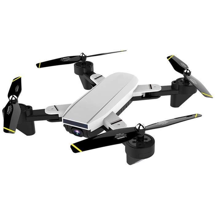 Drone Caméra 4K Wifi App Android et iPhone iOS Trajectoire Programmable Blanc YONIS