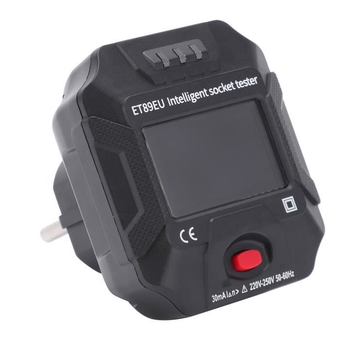 Testeur de prise électrique YOSOO - Modèle ET89EU - Affichage LCD de tension et fréquence Testeur de prise électrique YOSOO - Modèle ET89EU - Affichage LCD de tension et fréquence