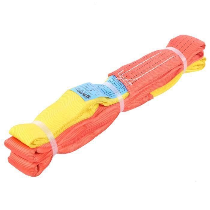 Élingue Ronde En Polyester ME EN150X18 - Capacité 14 000 Lbs, Longueur 18 Pieds, Rouge