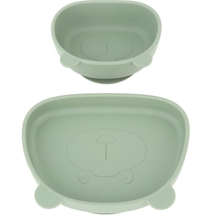 Chaise Haute Enfant Set De Table Silicone Antidérapant Pour Bébé - Aspiration Forte Pour Chaise Haute - Modèle Voiture Bleue Set Table Silicone Bébé