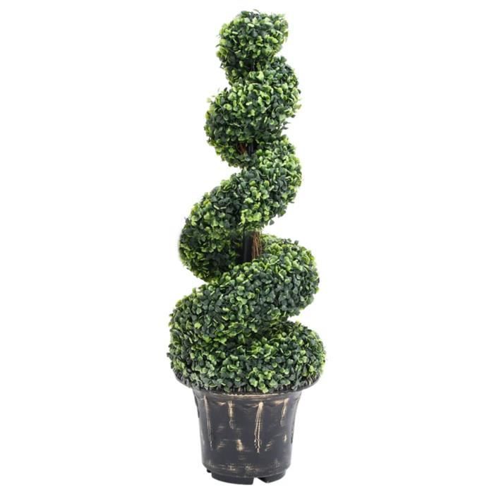 Buis Artificiel New Spirale - intérieur extérieur - H.150cm vert