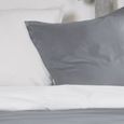 TODAY Parure de lit Coton 2 personnes - 240x260 cm - Bicolore Gris et Blanc Camille-1