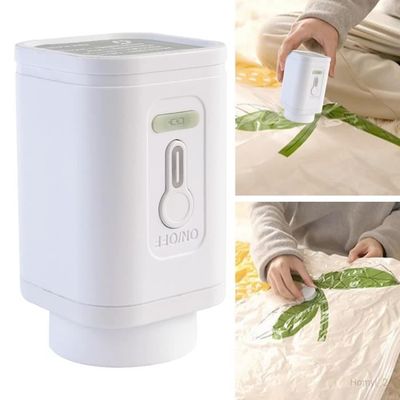 Sac de rangement sous vide pompe a Air electrique compacte pour vetements et oreillers Cdiscount Maison