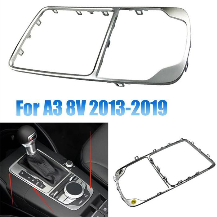 Cadre Chromé Pour Pommeau De Levier De Vitesse Audi A3 2013-2020 - Décor Intérieur Compatible 8V0864260B3Q7 - 13