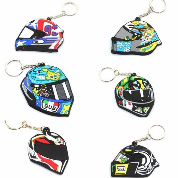 Acheter Porte-clés en forme de casque de moto, modèle de casque, porte-clés  de voiture en métal