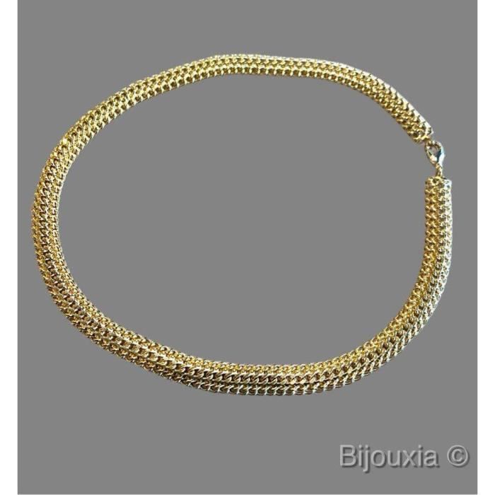Collier Chaine Or 18 Carats 750/000 Jaune Maille Corde - 50cm - 1