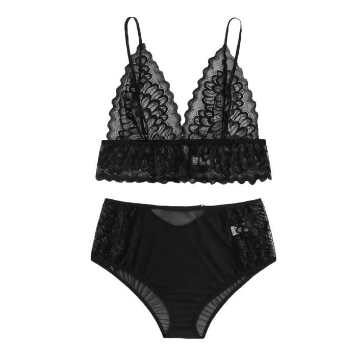 Shorty dentelle outlet noir