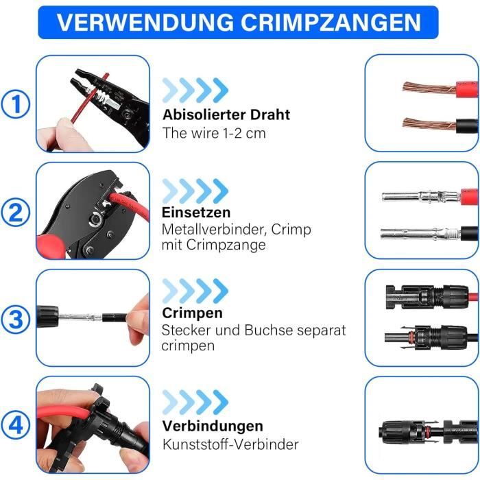 Jeu De 2 Clés Pour Connecteurs Solaires MC4 - En Alliage De Zinc - Pour Assembler/débrancher Les Connecteurs De Panneaux Photovoltaïques
