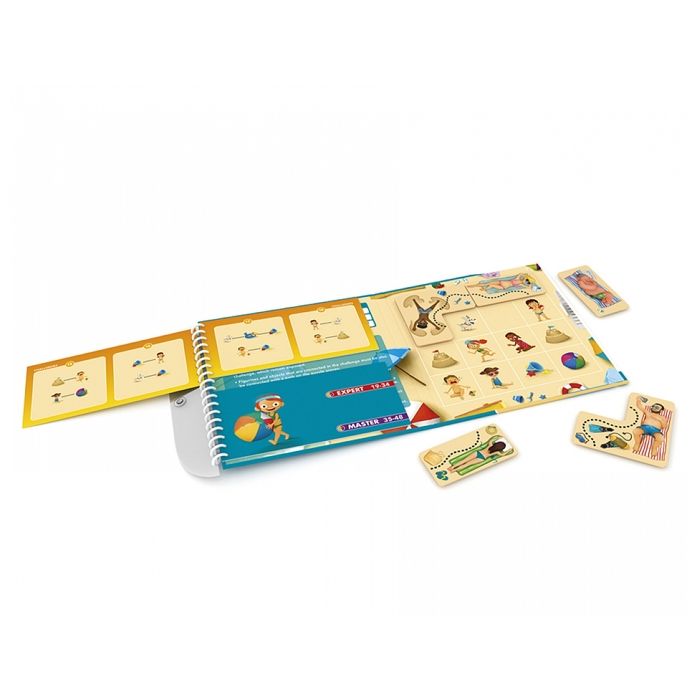 SmartGames - Down The Rabbit Hole - Jeu de voyage magnétique - 48 défis stratégiques multi-niveaux - Puzzle éducatif et brainstorming - 5 ans + - 1 joueur - Multilingue - 522089