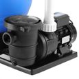 Pompe filtre à sable 15.900 l/h préfiltre 600W IPX5 système de filtration eau piscine nettoyage vanne 6 voies 7 fonctions-2