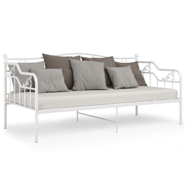 Aingoo Lit Banquette Cadre En Métal Simple Canapé Lit Cadre Lit D