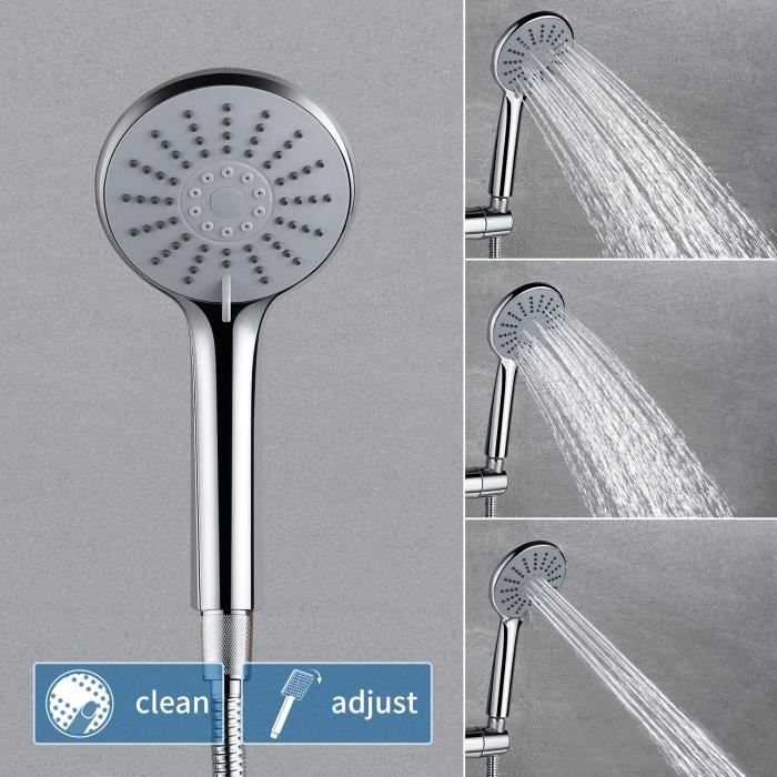 Système De Douche Thermostatique Carré Thermostatique 38 °C