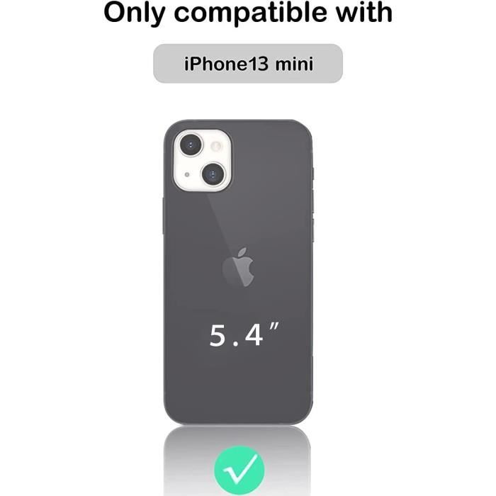 Coque iPhone 13 Mini en silicone transparent avec cordon - Coque iPhone 13  Mini avec