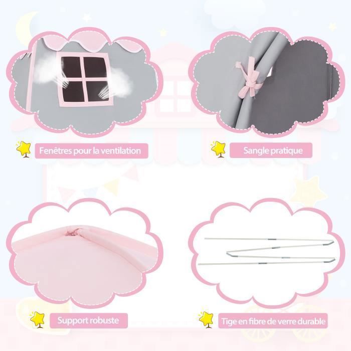 Tente De Jeux Pour Enfants Intérieur Cabane Avec Fenêtres En Maille Respirante Pour Enfants Plus De 1 Ans Rose Cw4535 Maison Chic 85418861 Tente De Jeux Pour Enfants Intérieur Cabane Avec Fenêtres En Maille Respirante Pour Enfants Plus De 1 Ans Rose Cw4535 Maison Chic 85418861