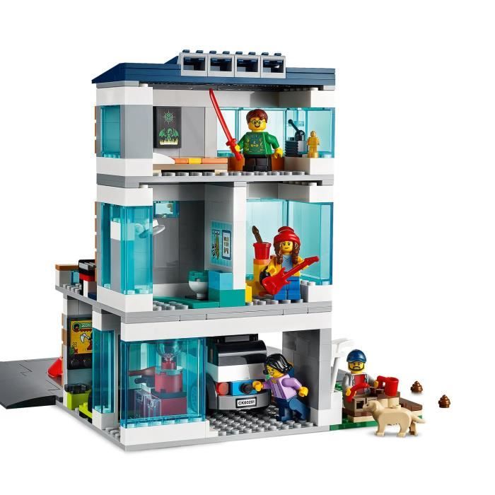 LEGO® City 60291 La maison familiale, Jeu de construction écologique avec  plaques de route et figurines - Cdiscount Jeux - Jouets