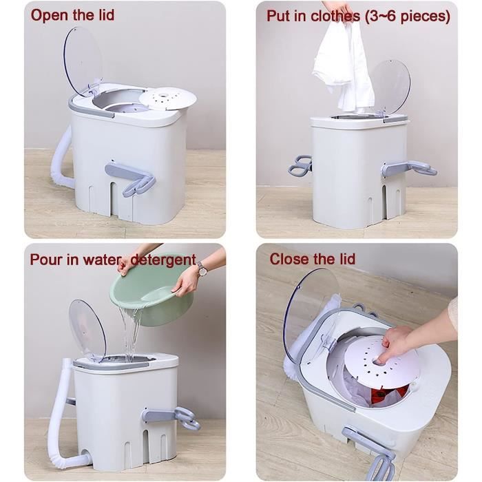 Machine à laver portable à manivelle – Lave-linge manuel non électrique  pour camping et camping-car – L'alternative à la [234] - Cdiscount  Electroménager