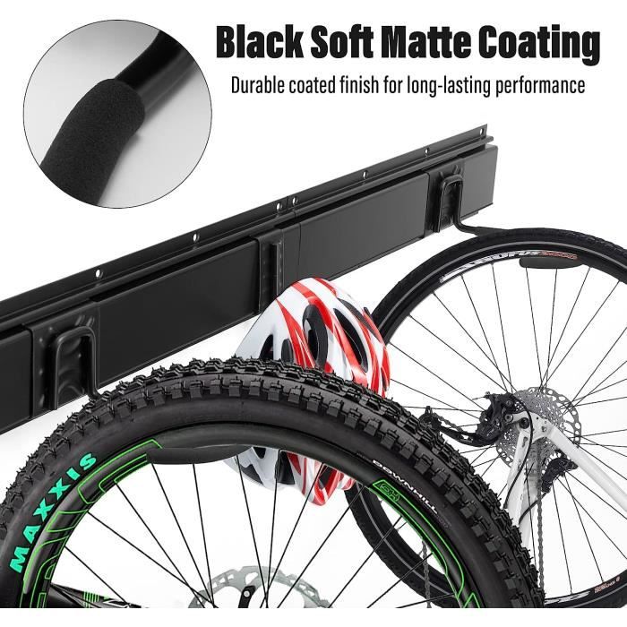 Sinoer Support mural pour 4 vélos + 2 casques, crochets de rangement  réglables pour garage ou maison, support vertical pour vélo27 - Cdiscount  Sport