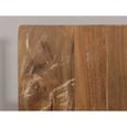 MACABANE ALIDA - Table gigogne carrée 40x40cm plateau teck recyclé pieds métal noir-3